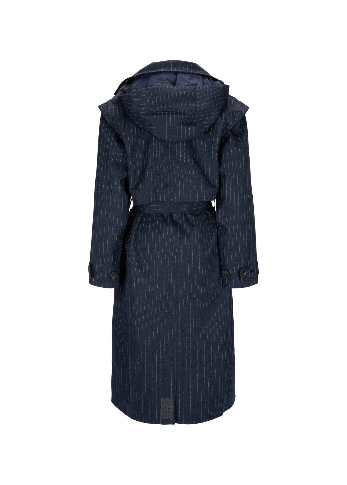 BRGN Regndråpe Trench Coat Coats 790 Navy Pinstripe