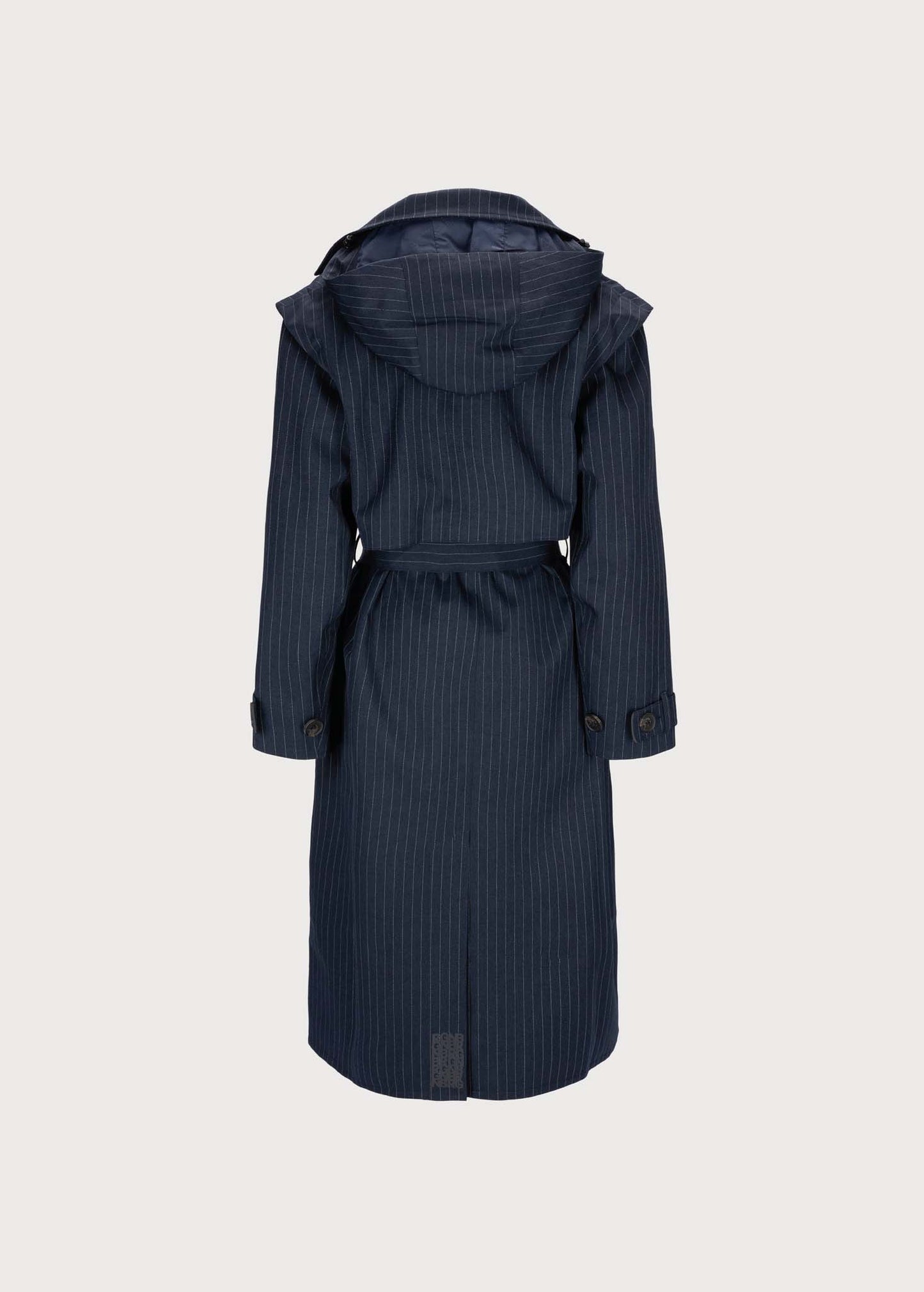 BRGN Regndråpe Trench Coat Coats 790 Navy Pinstripe