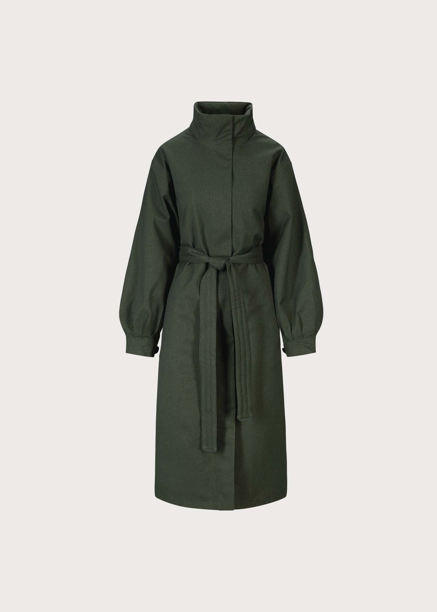 BRGN Rossby Maxi Coat Coats 880 Rosin Dark Green