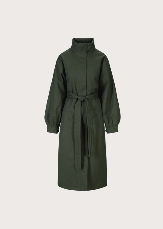 BRGN Rossby Maxi Coat Coats 880 Rosin Dark Green