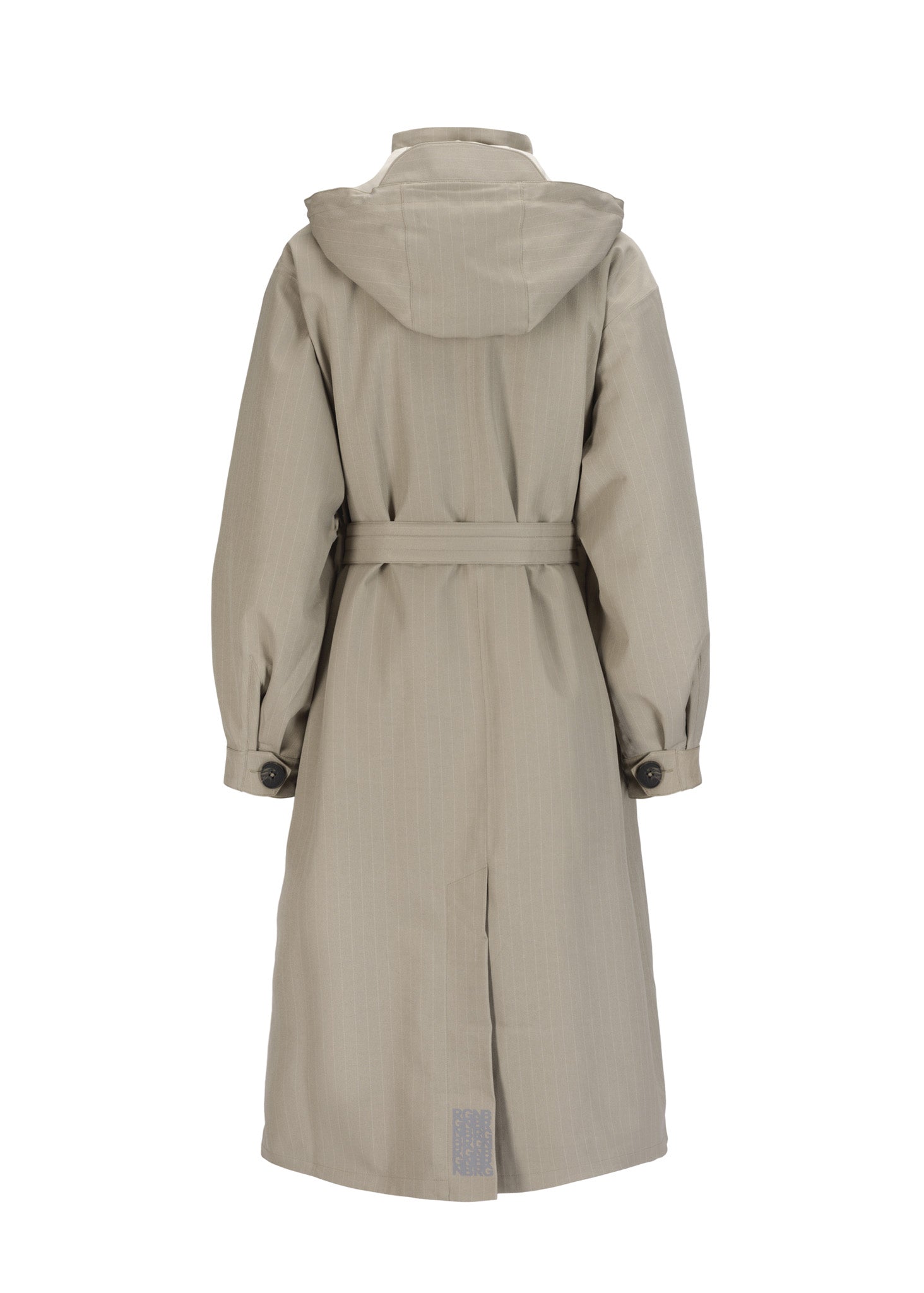 BRGN Rossby Maxi Coat Coats 139 Taupe Pinstripe