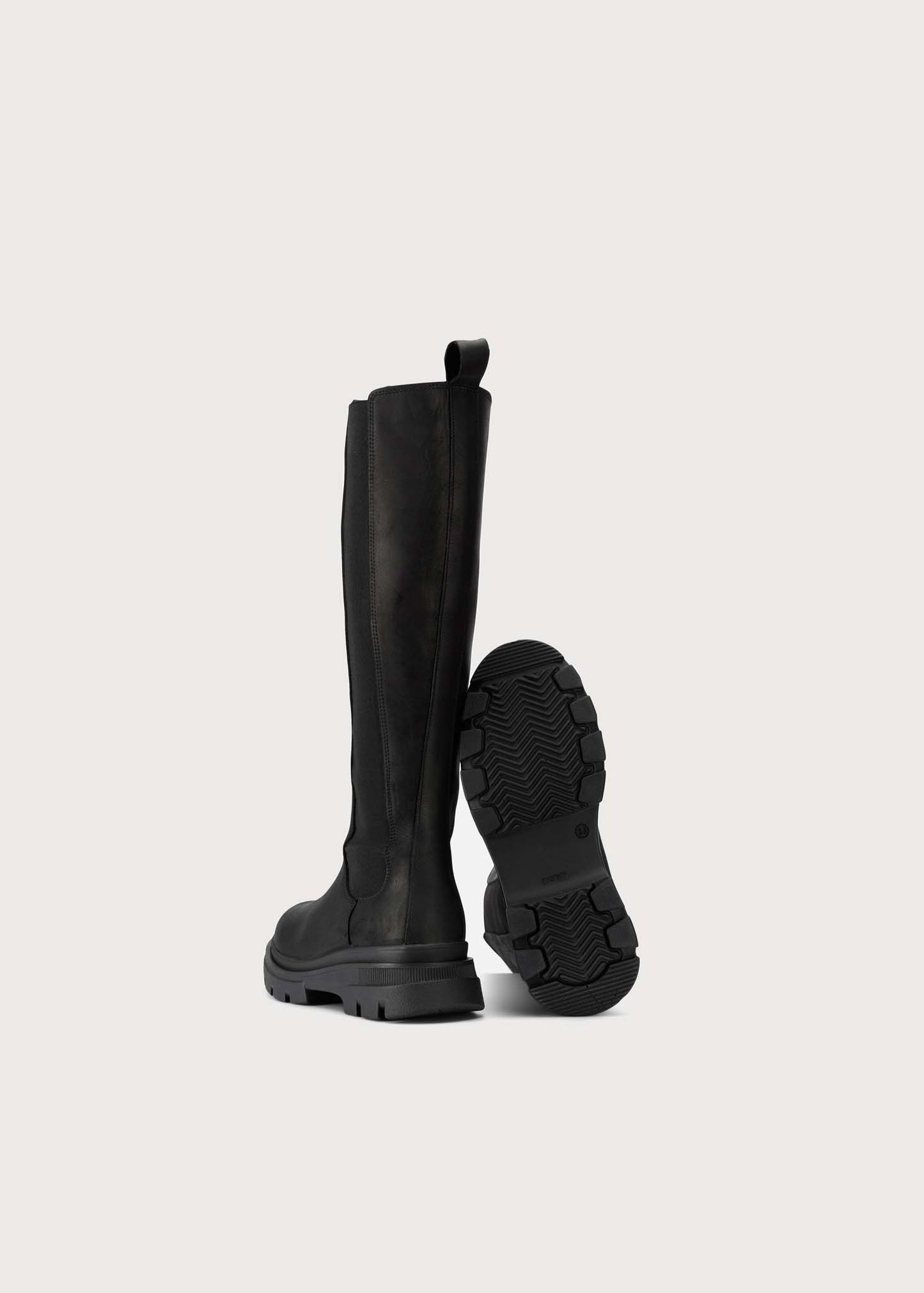 BRGN Slim High Boots Shoes 095 New Black