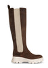 BRGN by Lunde & Gaundal Slim High Boots Shoes 187 Chocolate Brown / 135 Sand