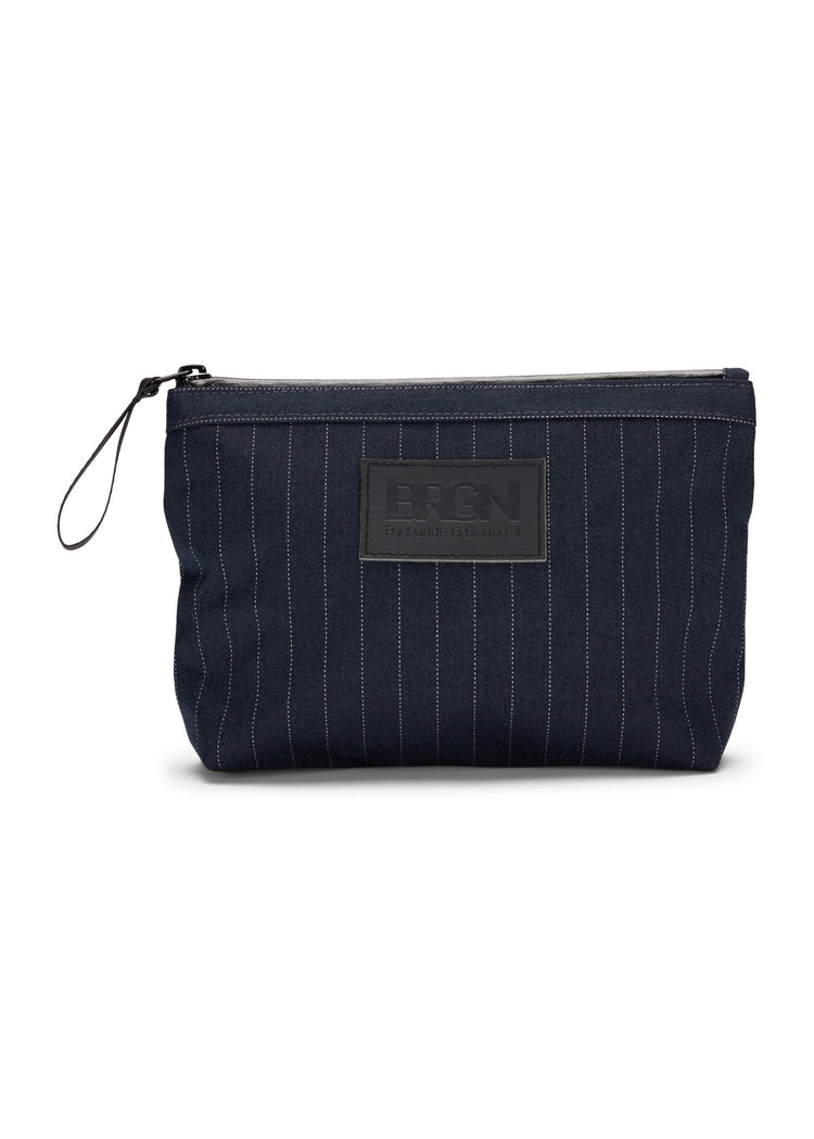 BRGN Small Pouch Accessories 790 Navy Pinstripe