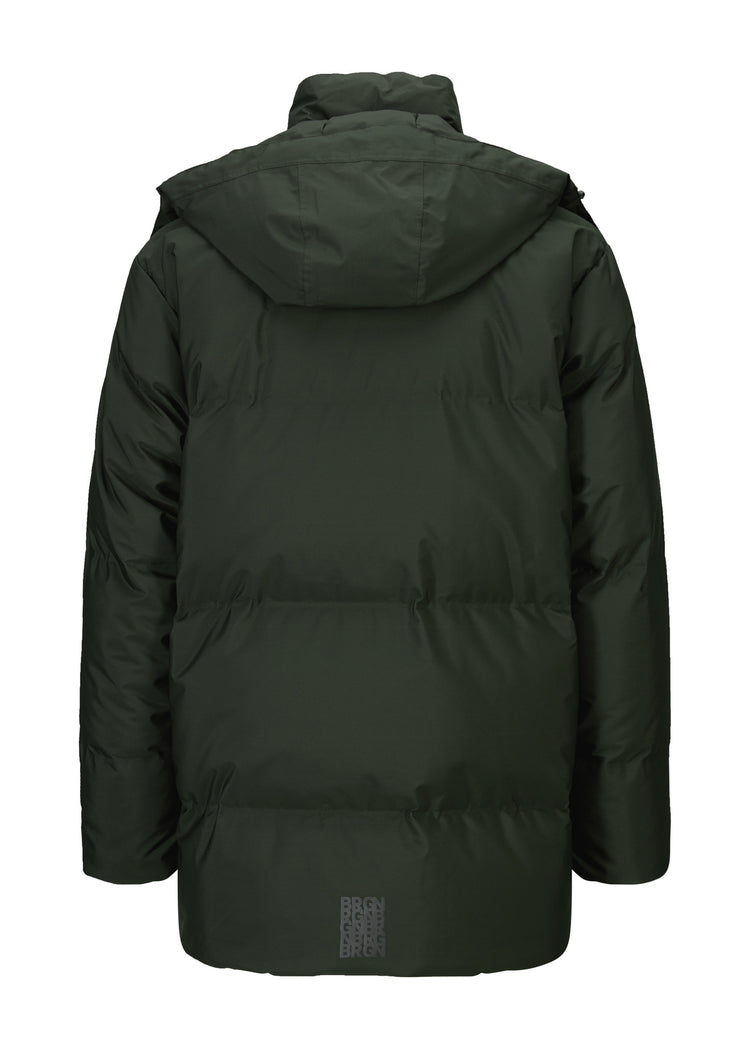 BRGN Snørokk mens down puffer Coats 880 Rosin Dark Green