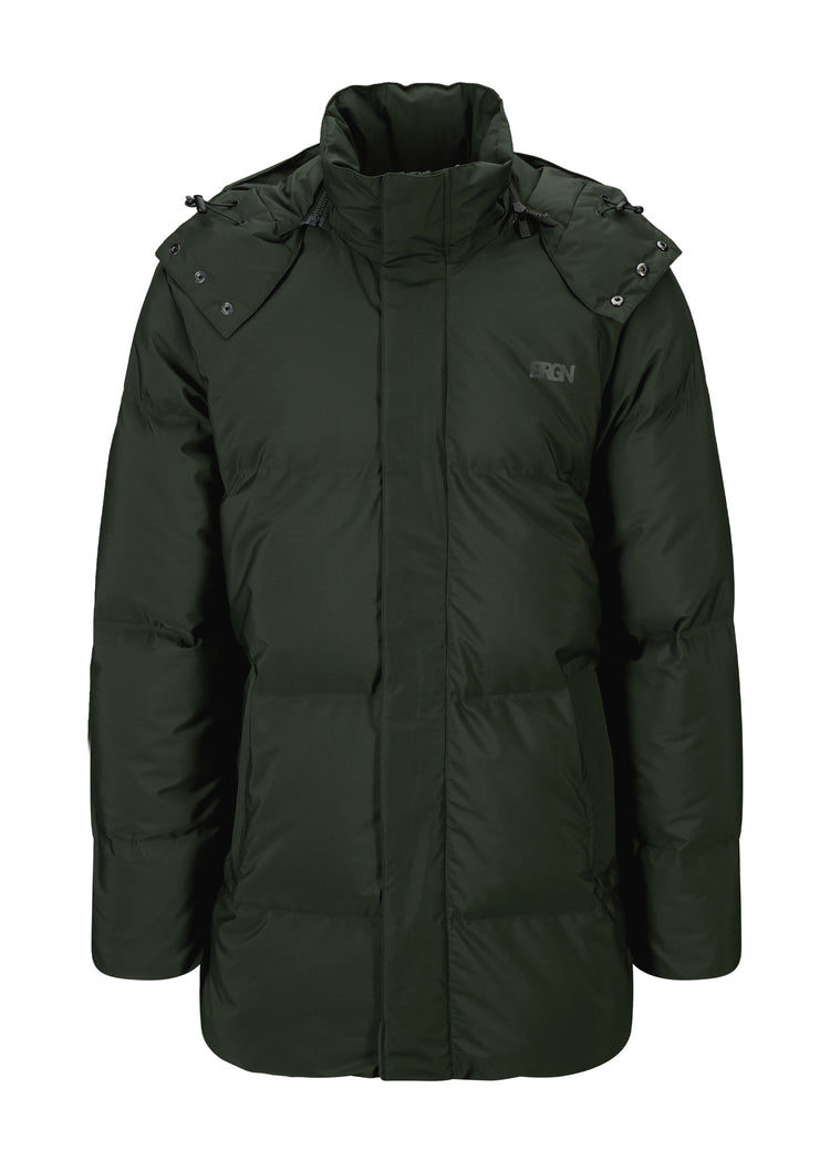 BRGN Snørokk mens down puffer Coats 880 Rosin Dark Green