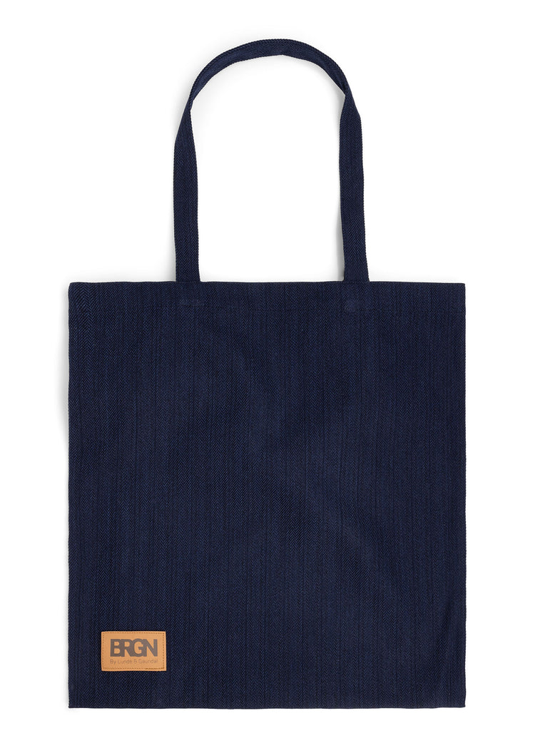 BRGN Tote Bag Marketing Material 770 Blue Tweed