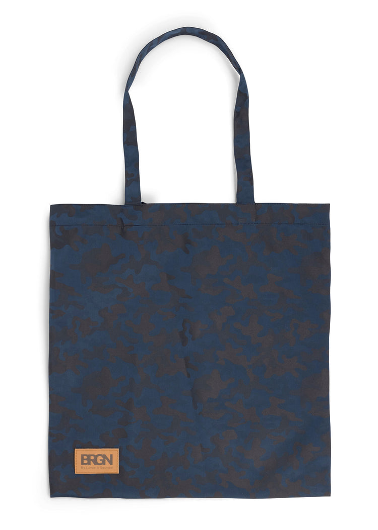 BRGN Tote Bag Marketing Material 978 Blue Jaquard