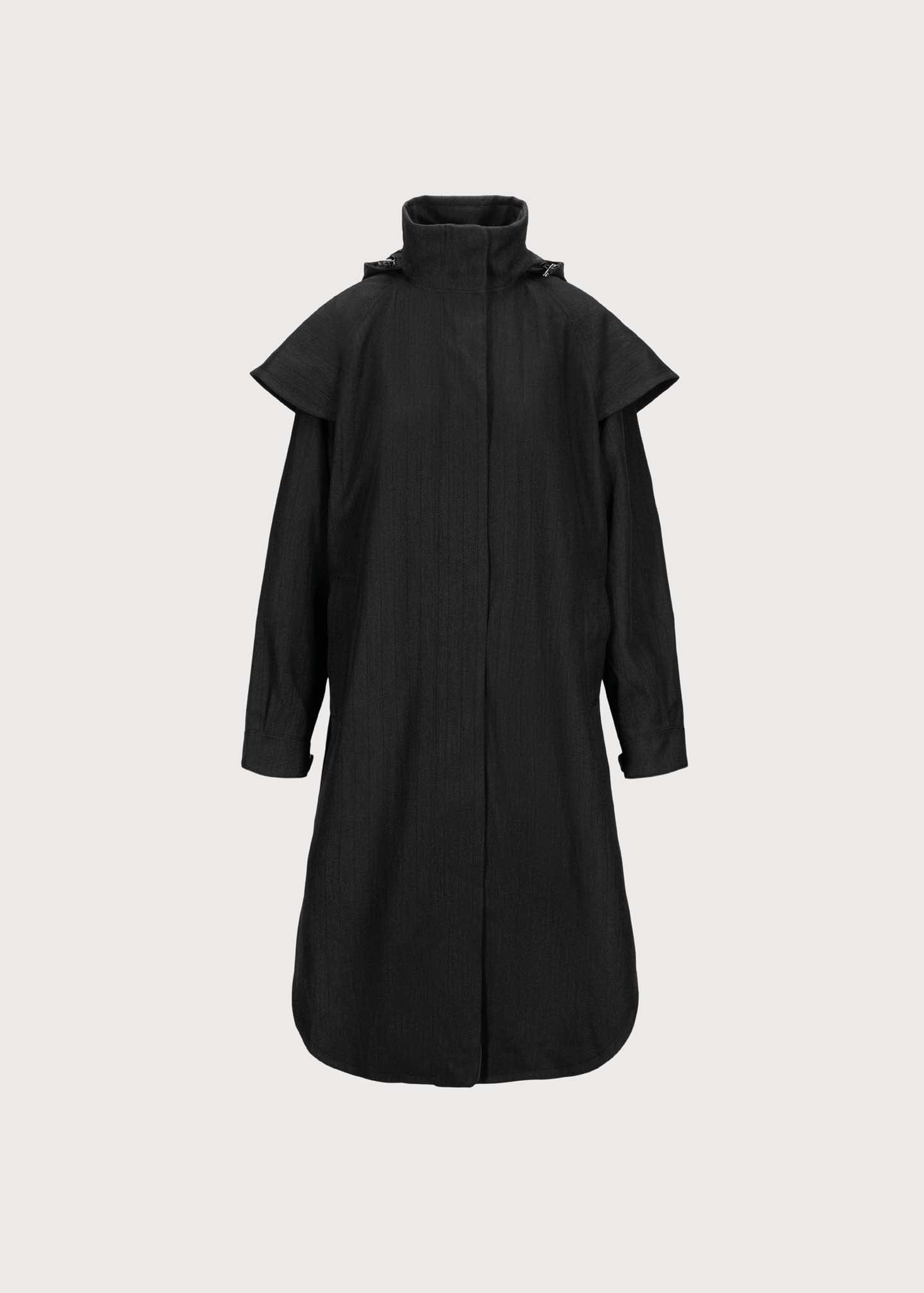 BRGN Tyfon Coat Coats 097 Black Tweed