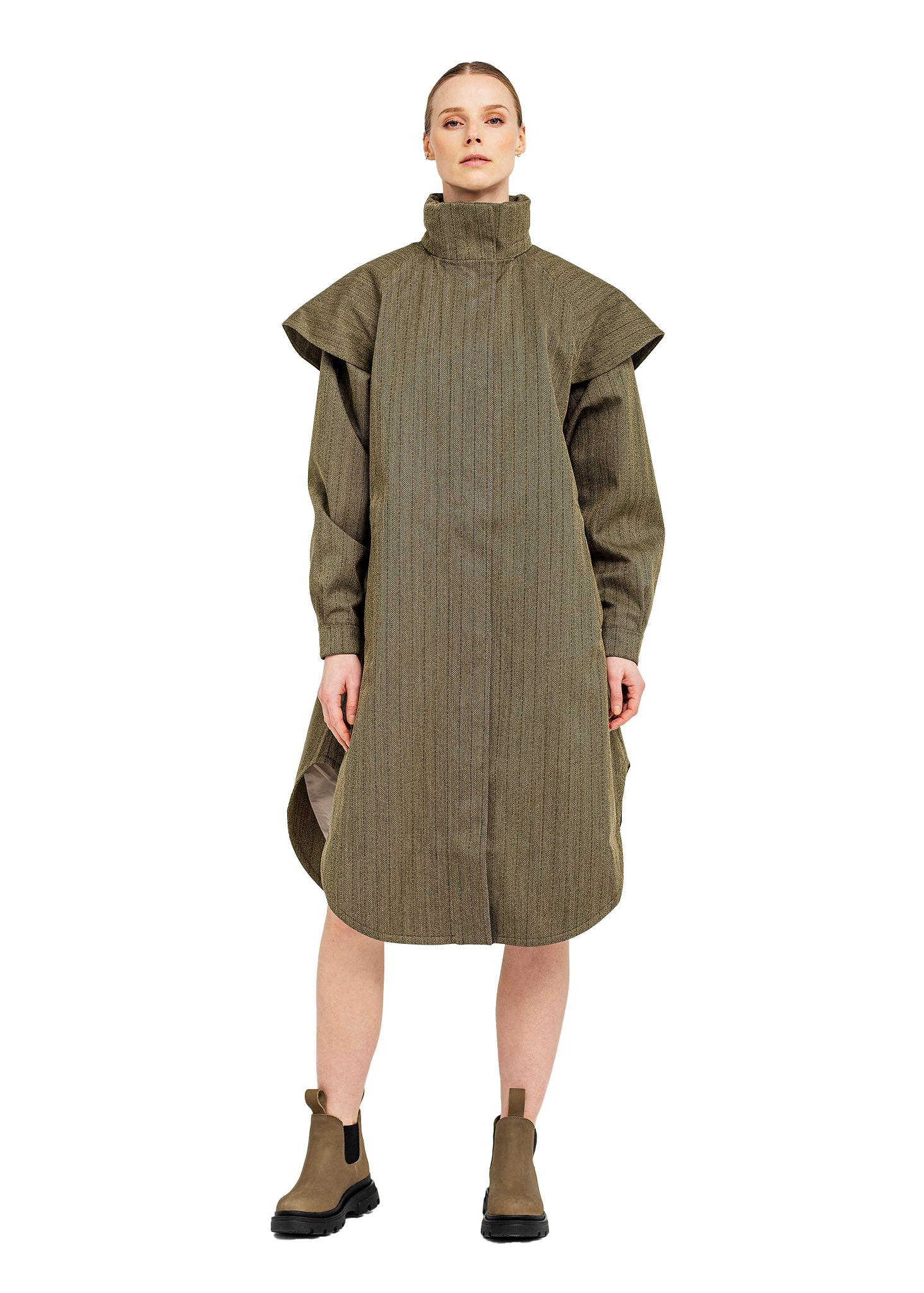 BRGN Tyfon Coat Coats 860 Green Tweed