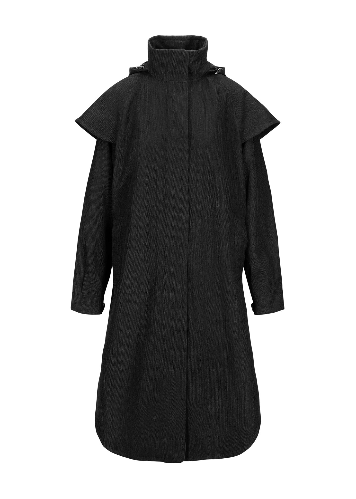 BRGN Tyfon Coat Coats 097 Black Tweed