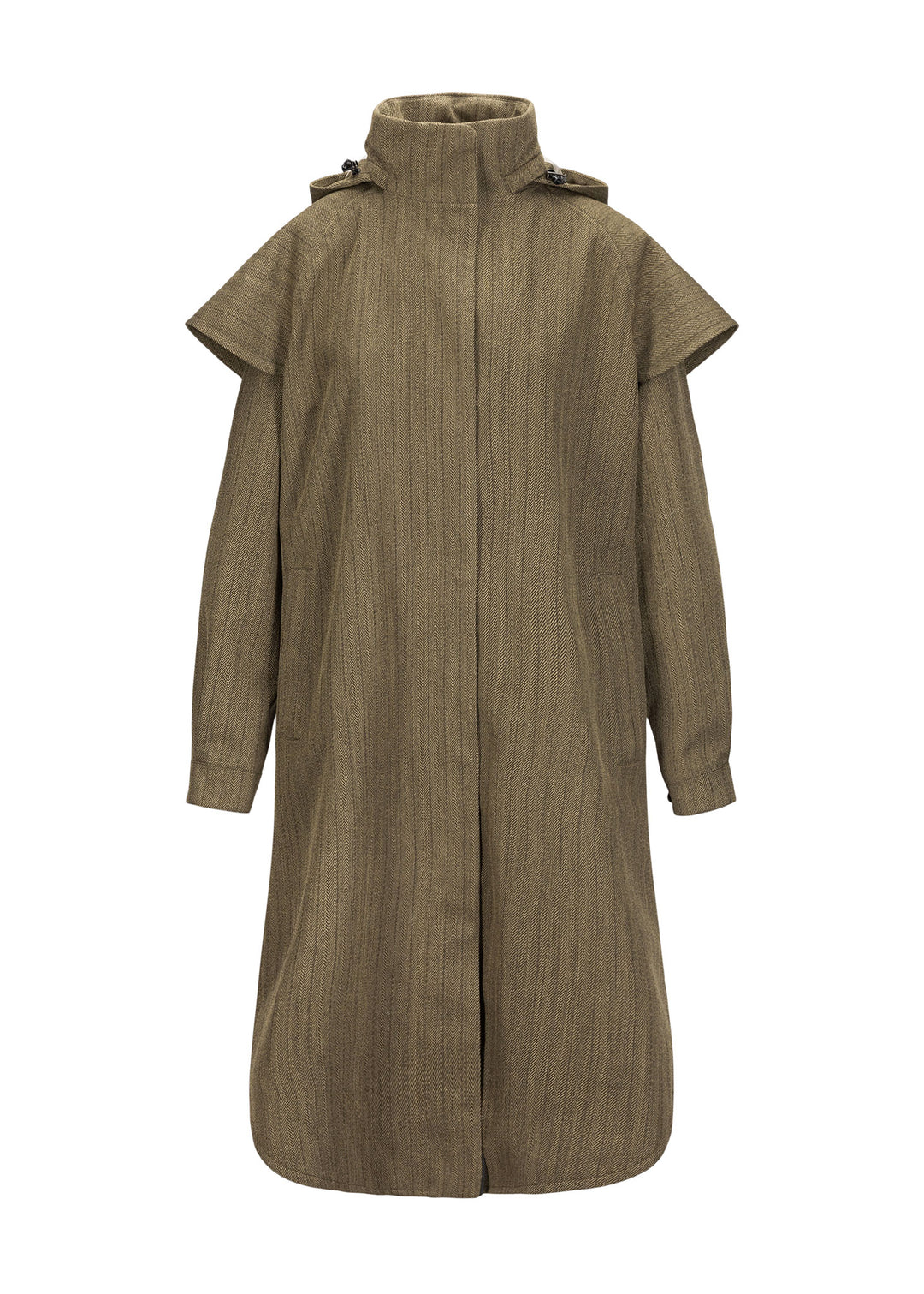 BRGN by Lunde & Gaundal Tyfon Coat Coats 860 Green Tweed